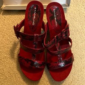 Red and Black snake skin print